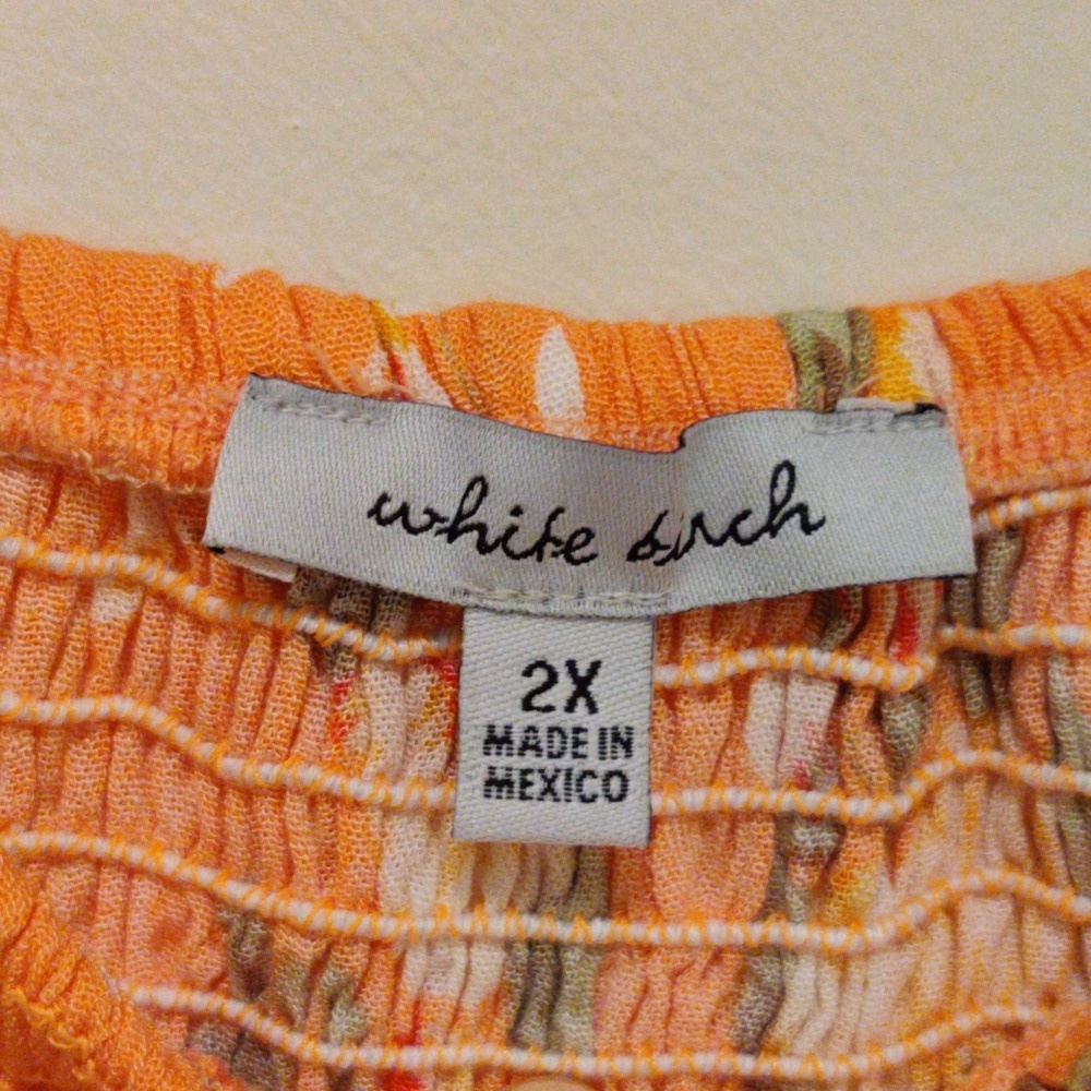 white birch Orange Floral Midi Dress - Picture 5 of 9